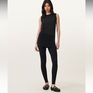 All Saints Raffi Skirted leggings in black